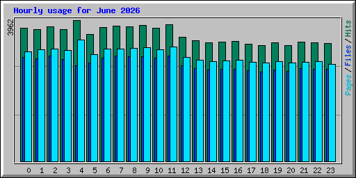Hourly usage for June 2026